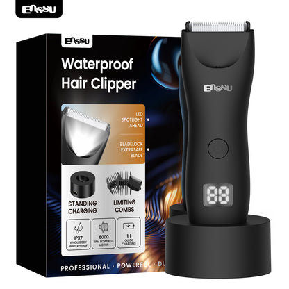 Cut-Preventing Blade Hair Clippers Trimmer Kit Hair Cutting LED Display Electric Hair Clippers With Charging Base