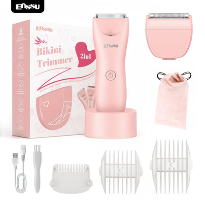 2-in-1 Bikini Trimmer & Women's Body Hair Trimmer – Ceramic Safe Blade for Sensitive Skin