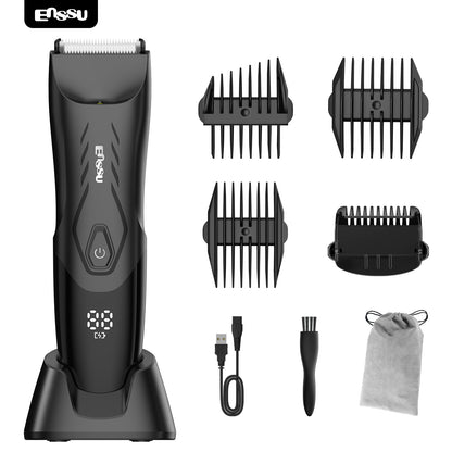ENSSU Professional Hair Clippers Electric Body Trimmers LED Battery Capacity Display BLADELOCK Waterproof Hair Trimmer