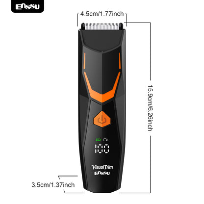 ENSSU VisualTrim Men's Body Groomer – WiFi Video, BLADELOCK™ Safety Blade, IPX7 Waterproof, Ceramic Blade, 6000 RPM Motor