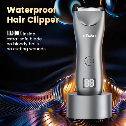 Cut-Preventing Blade Hair Clippers Trimmer Kit Hair Cutting LED Display Electric Hair Clippers With Charging Base