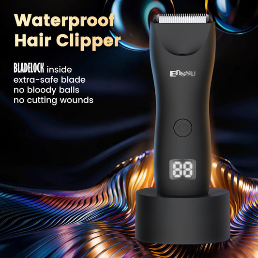 Cut-Preventing Blade Hair Clippers Trimmer Kit Hair Cutting LED Display Electric Hair Clippers With Charging Base