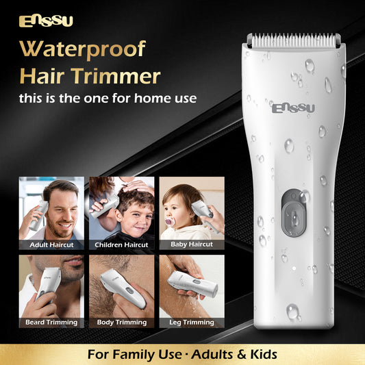 ENSSU Mini Electric Hair Clipper – IPX7 Waterproof with Ceramic Safe Blade