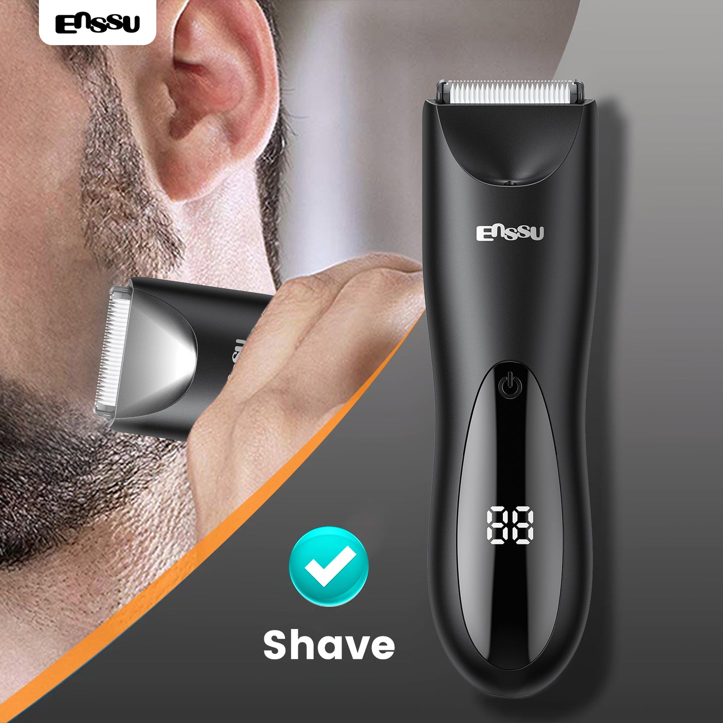 6000 RPM High-Power Electric Hair Clipper with Spotlight for Adults