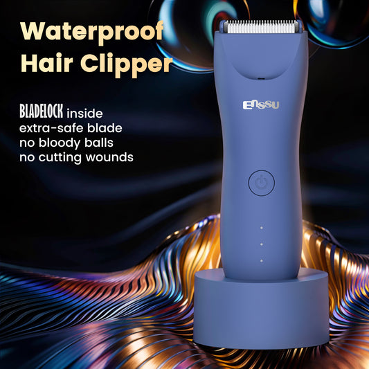LED Display Rechargeable Groin Trimmer Body Hair Trimmer With Charging Base
