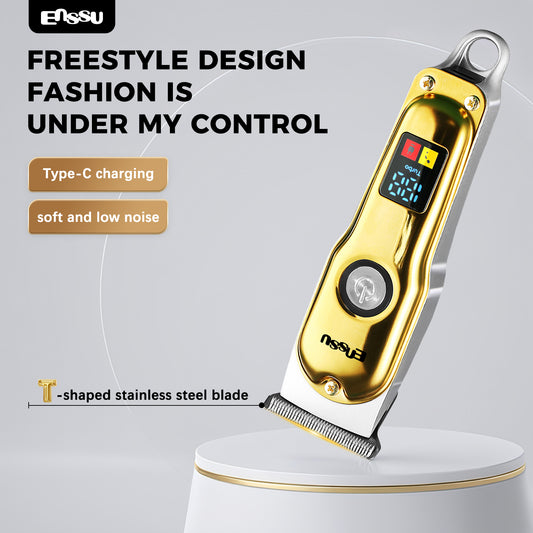 Professional Hair Clipper – 6500RPM Motor, 45mm Stainless Steel Blade, Adjustable Length, LCD Display