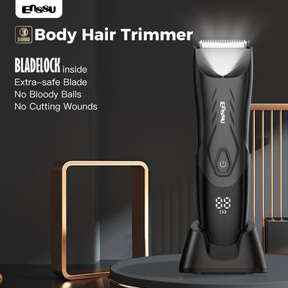 ENSSU Professional Hair Clippers Electric Body Trimmers LED Battery Capacity Display BLADELOCK Waterproof Hair Trimmer
