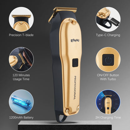 Professional Hair Trimmer for Men T-shape stainless blade with 6800RPM Powerful Motor，and LED Display Professional Hair Clipper for Men