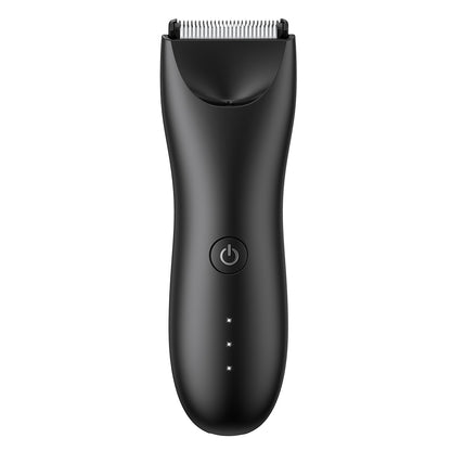 Body Hair Trimmer for Men with Light, IPX7 Waterproof Ball Pubic Groin Hair Trimmer for Men with Ceramic Blade, Rechargeable Body Groomer for Man with Charing Dock& LED Display
