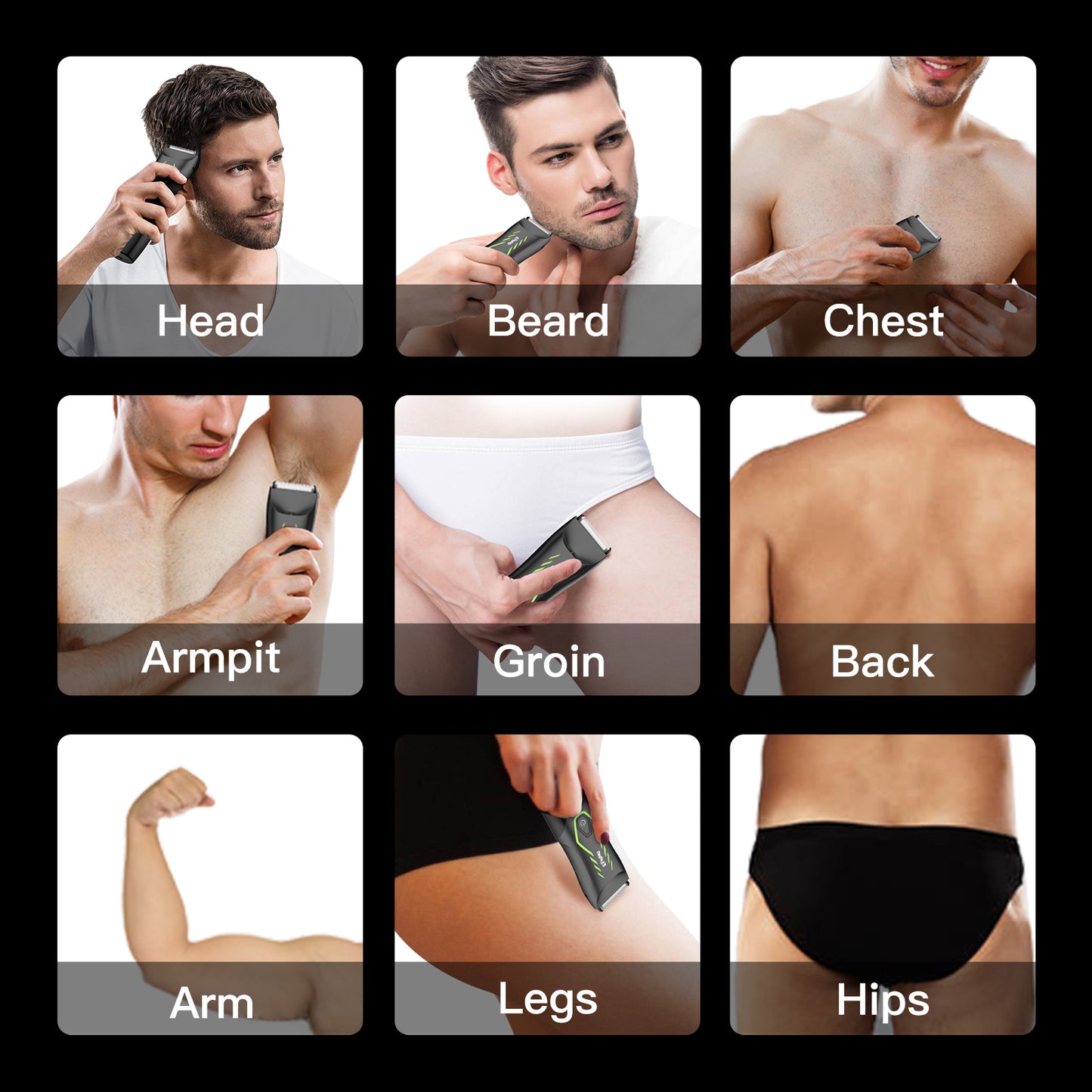 Professional Hair Clippers Electric Men's Body Hair Trimmers BLADELOCK cut-preventing blade Waterproof Hair Clippers Men