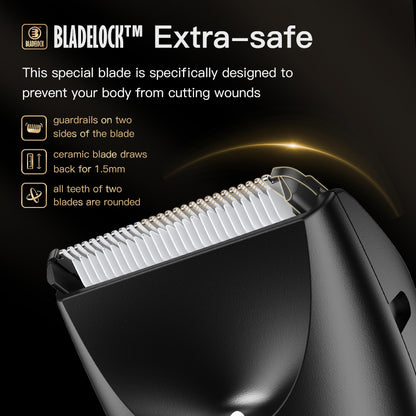 Waterproof Cordless Trimmer Men Body Hair All in One Body Grooming Kit Chest Hair Trimmer Rechargeable Barber Hair Beard Trimmer