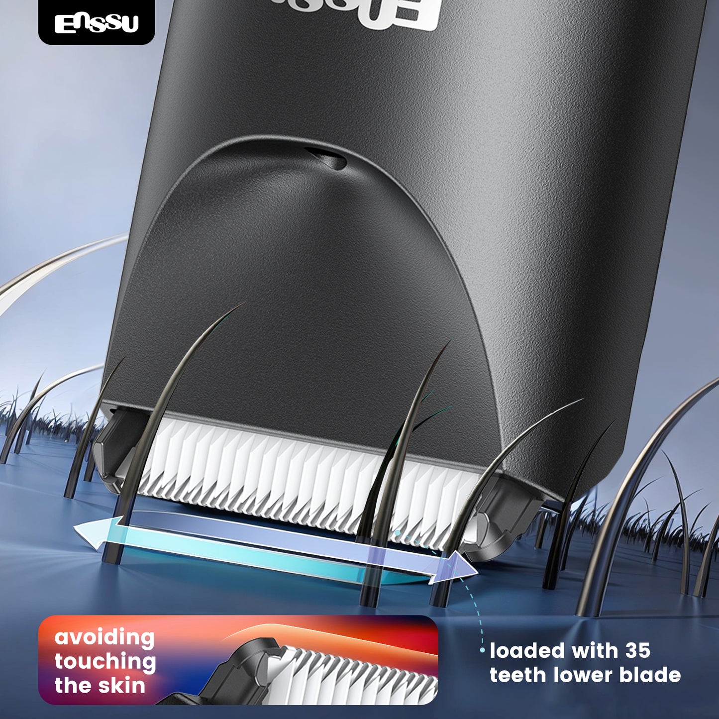 ENSSU BLADELOCK™ Electric Hair Clipper – Safe Ceramic Blade with Spotlight