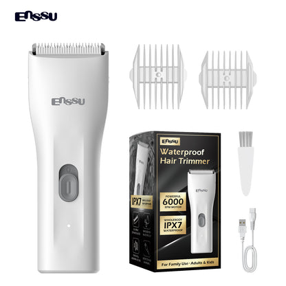 ENSSU Mini Electric Hair Clipper – IPX7 Waterproof with Ceramic Safe Blade