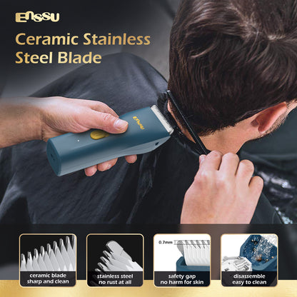 ENSSU Mini Electric Hair Clipper – IPX7 Waterproof with Ceramic Safe Blade