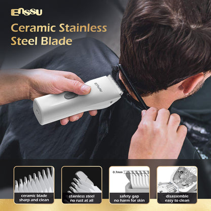 ENSSU Mini Electric Hair Clipper – IPX7 Waterproof with Ceramic Safe Blade