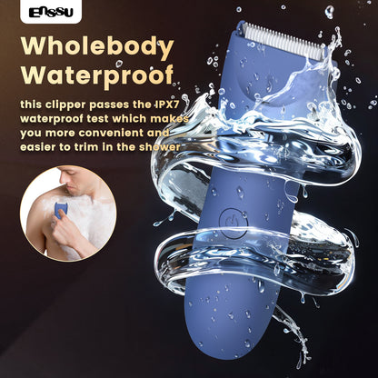 LED Display Rechargeable Groin Trimmer Body Hair Trimmer With Charging Base