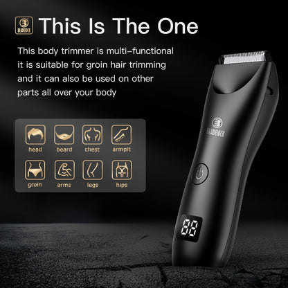 Waterproof Cordless Trimmer Men Body Hair All in One Body Grooming Kit Chest Hair Trimmer Rechargeable Barber Hair Beard Trimmer