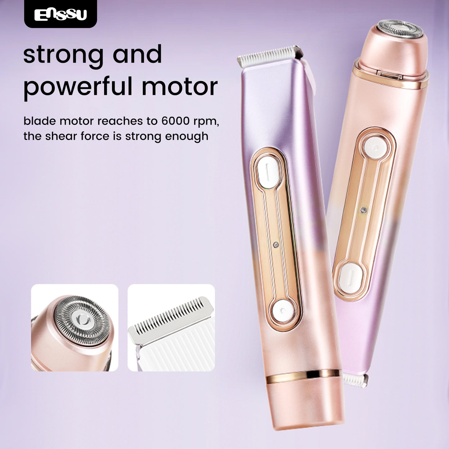 ENSSU Waterproof Bikini Trimmer for Women | Ceramic Safe Blade