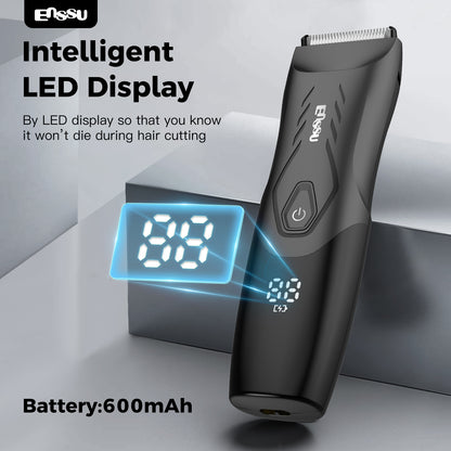 ENSSU Professional Hair Clippers Electric Body Trimmers LED Battery Capacity Display BLADELOCK Waterproof Hair Trimmer