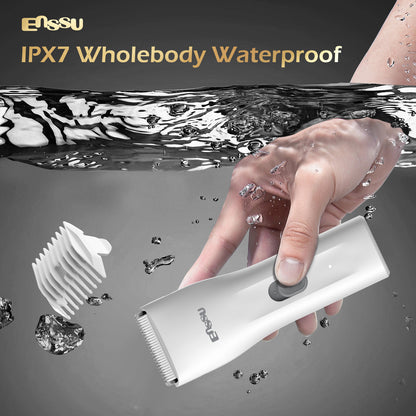ENSSU Mini Electric Hair Clipper – IPX7 Waterproof with Ceramic Safe Blade