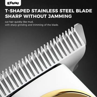 Professional Hair Clipper – 6500RPM Motor, 45mm Stainless Steel Blade, Adjustable Length, LCD Display