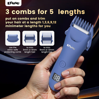 Cut-Preventing Blade Hair Clippers Trimmer Kit Hair Cutting LED Display Electric Hair Clippers With Charging Base