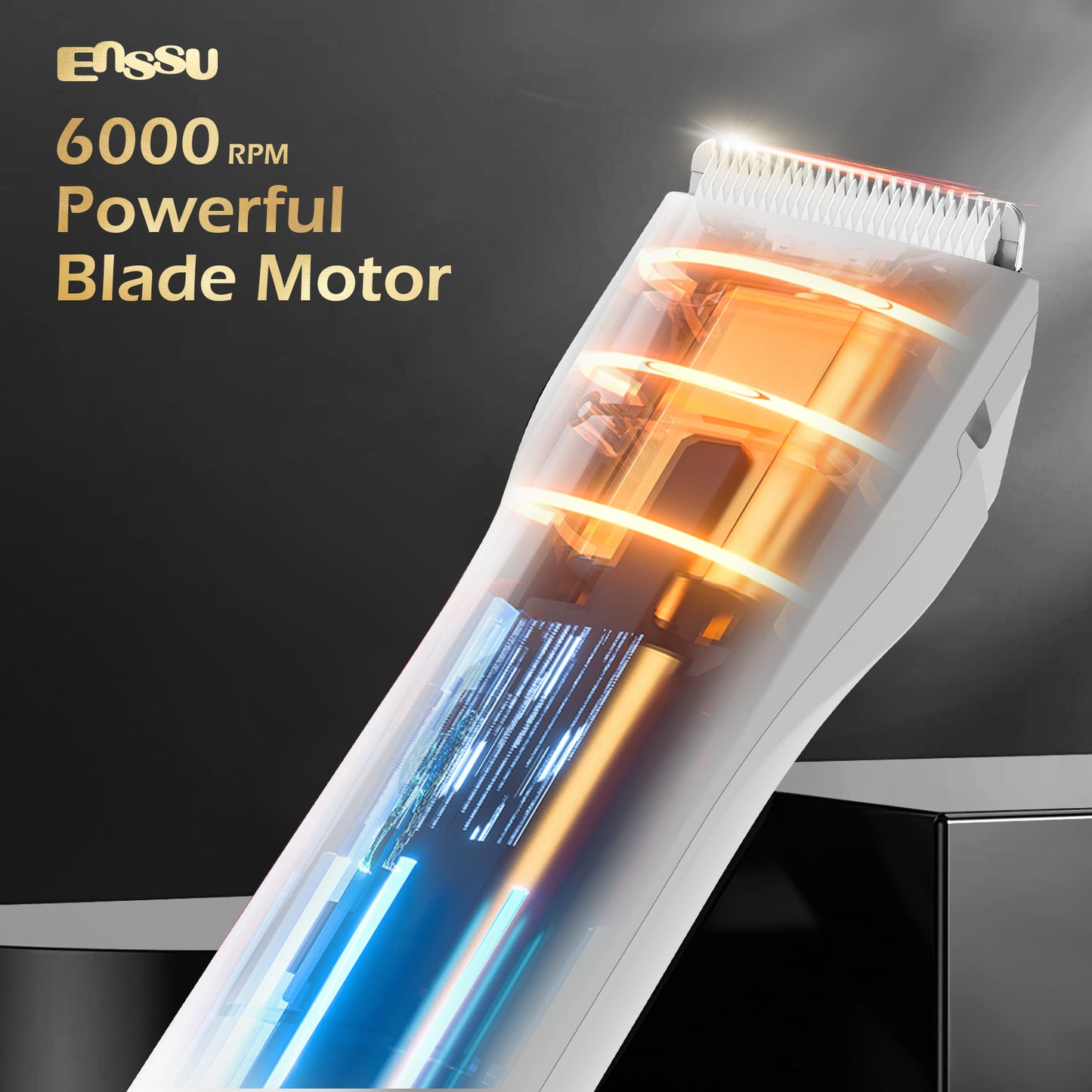 ENSSU Mini Electric Hair Clipper – IPX7 Waterproof with Ceramic Safe Blade