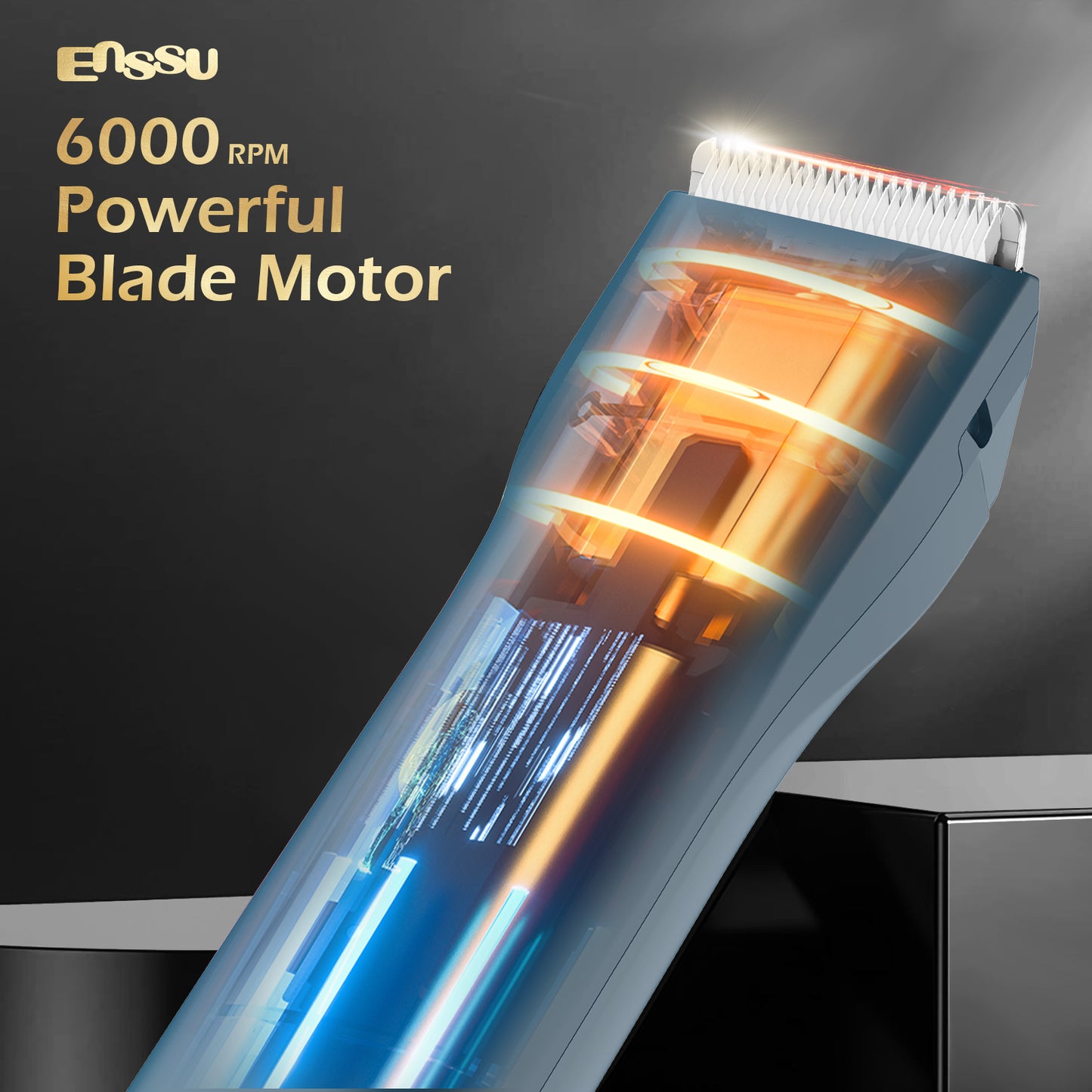 ENSSU Mini Electric Hair Clipper – IPX7 Waterproof with Ceramic Safe Blade