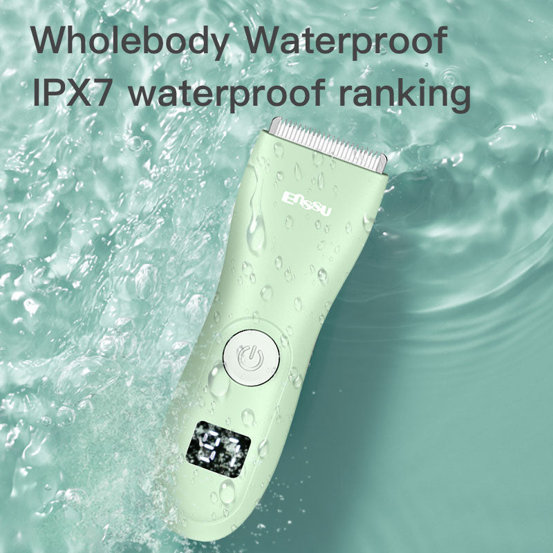 ENSSU Baby Hair Clipper – Safe Ceramic Blade, Low Noise, LCD Display, IPX7 Waterproof