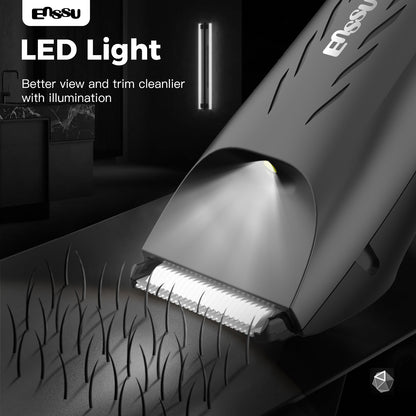 ENSSU Professional Hair Clippers Electric Body Trimmers LED Battery Capacity Display BLADELOCK Waterproof Hair Trimmer
