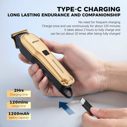 Professional Hair Trimmer for Men T-shape stainless blade with 6800RPM Powerful Motor，and LED Display Professional Hair Clipper for Men