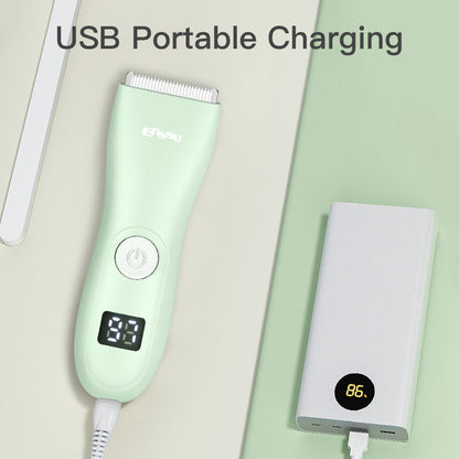 ENSSU Baby Hair Clipper – Safe Ceramic Blade, Low Noise, LCD Display, IPX7 Waterproof