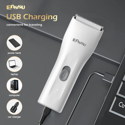 ENSSU Mini Electric Hair Clipper – IPX7 Waterproof with Ceramic Safe Blade