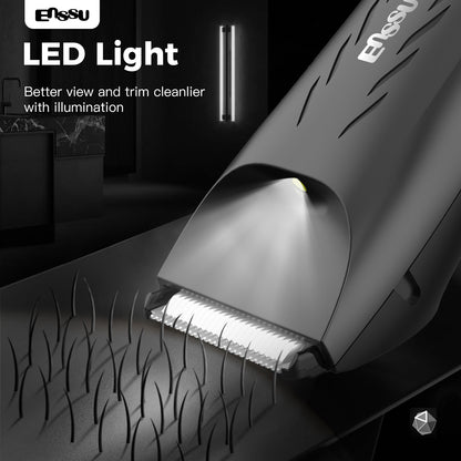 ENSSU Waterproof Grooming Kit – Trim & Shave with LCD Display & Charging Base