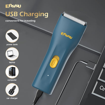 ENSSU Mini Electric Hair Clipper – IPX7 Waterproof with Ceramic Safe Blade