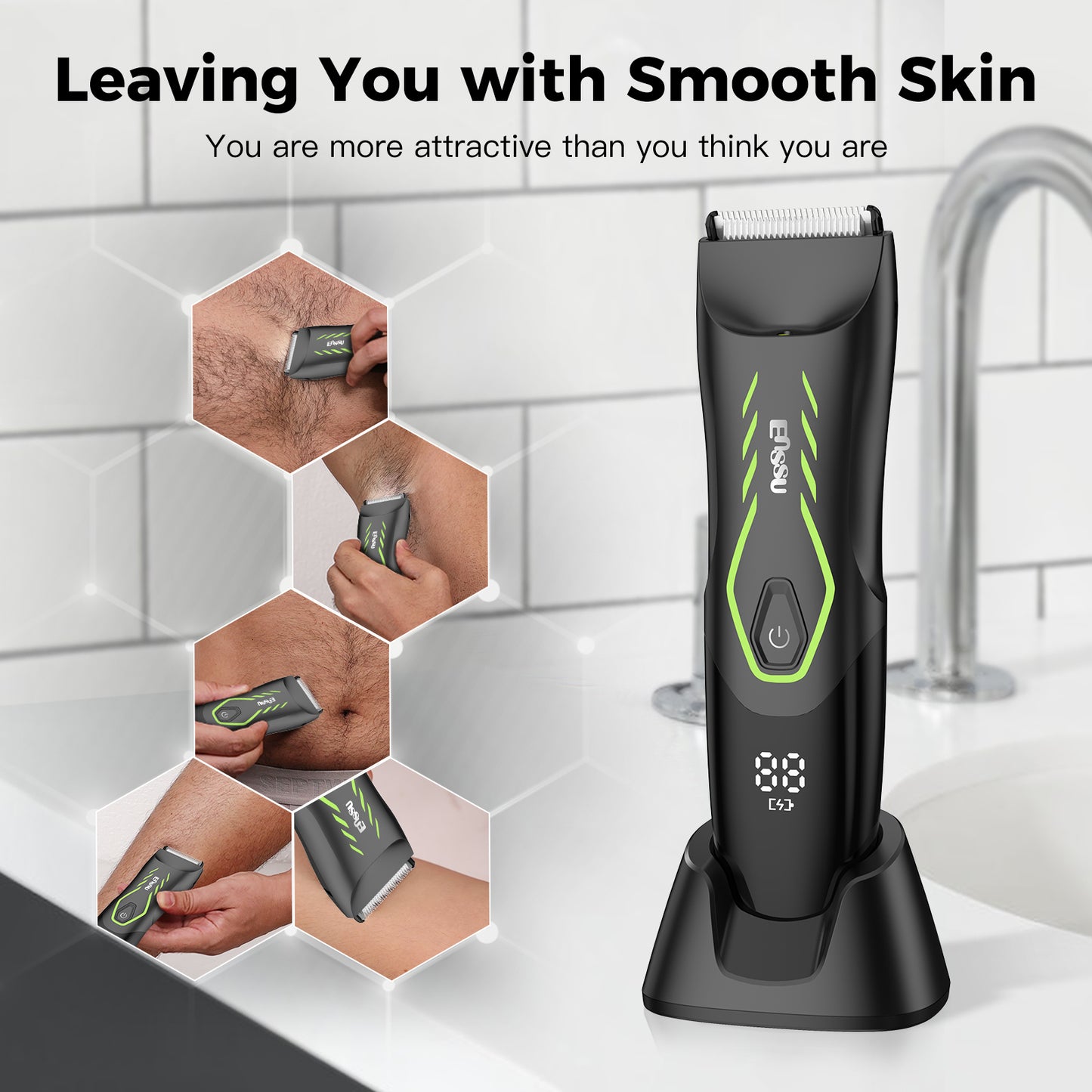 Professional Hair Clippers Electric Men's Body Hair Trimmers BLADELOCK cut-preventing blade Waterproof Hair Clippers Men