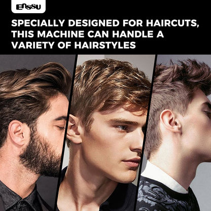 Professional Hair Clipper with 6500RPM Powerful Motor LED Display USB Rechargeable Safety Feature for Men