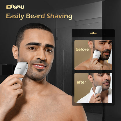 ENSSU Mini Electric Hair Clipper – IPX7 Waterproof with Ceramic Safe Blade