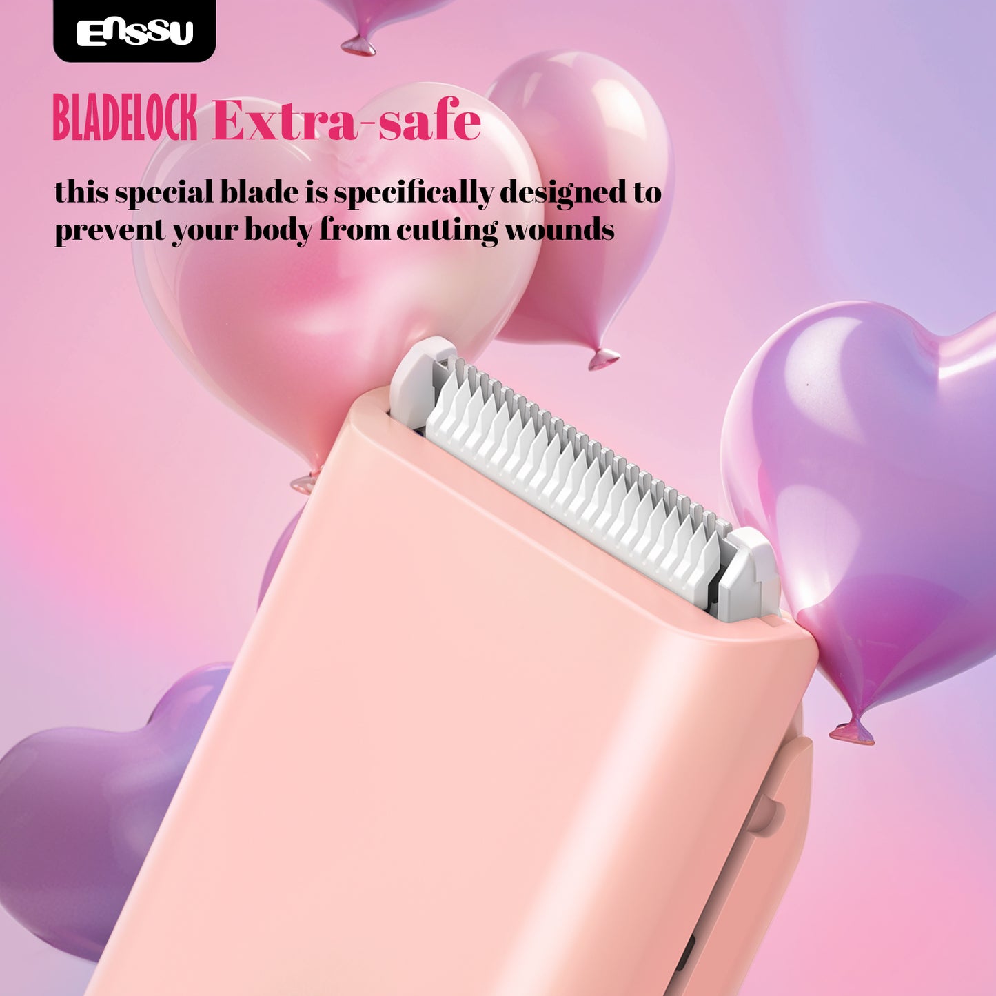 ENSSU 2-in-1 Waterproof Bikini Trimmer for Women – Dual Ceramic Blades & Spotlight