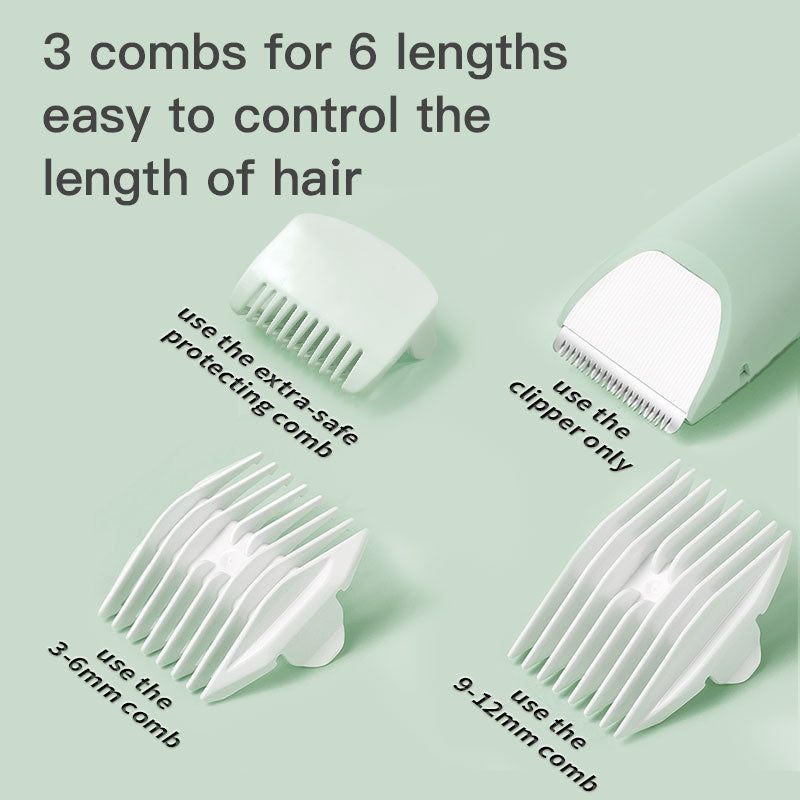 ENSSU Baby Hair Clipper – Safe Ceramic Blade, Low Noise, LCD Display, IPX7 Waterproof