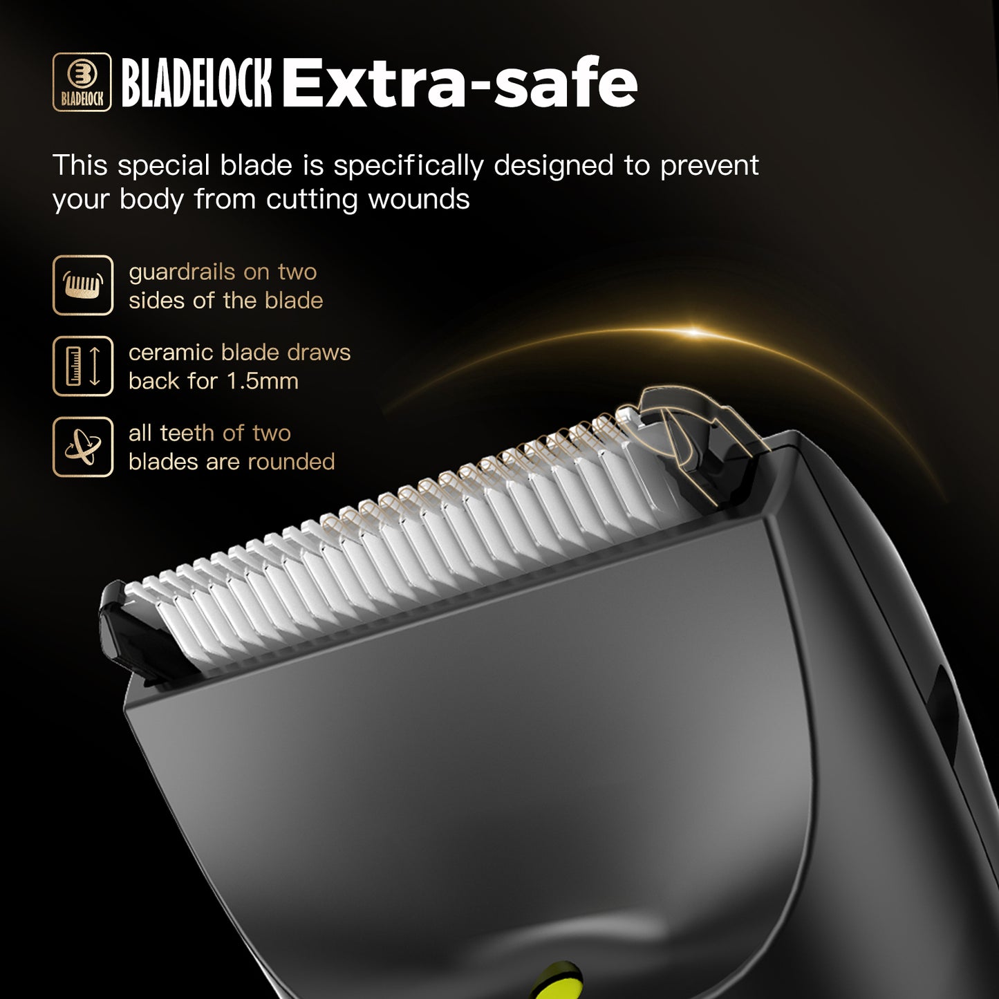 Professional Hair Clippers Electric Men's Body Hair Trimmers BLADELOCK cut-preventing blade Waterproof Hair Clippers Men