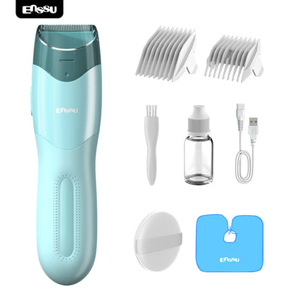 ENSSU Auto-Vacuum Baby Hair Clipper – Safe Ceramic Blade, IPX7 Waterproof