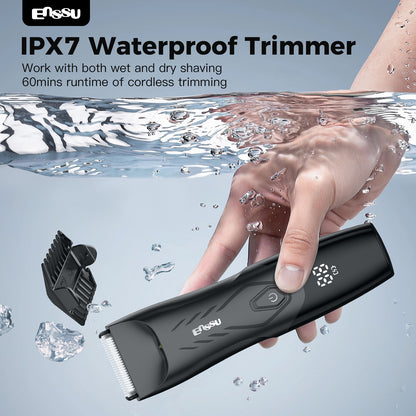 ENSSU Professional Hair Clippers Electric Body Trimmers LED Battery Capacity Display BLADELOCK Waterproof Hair Trimmer