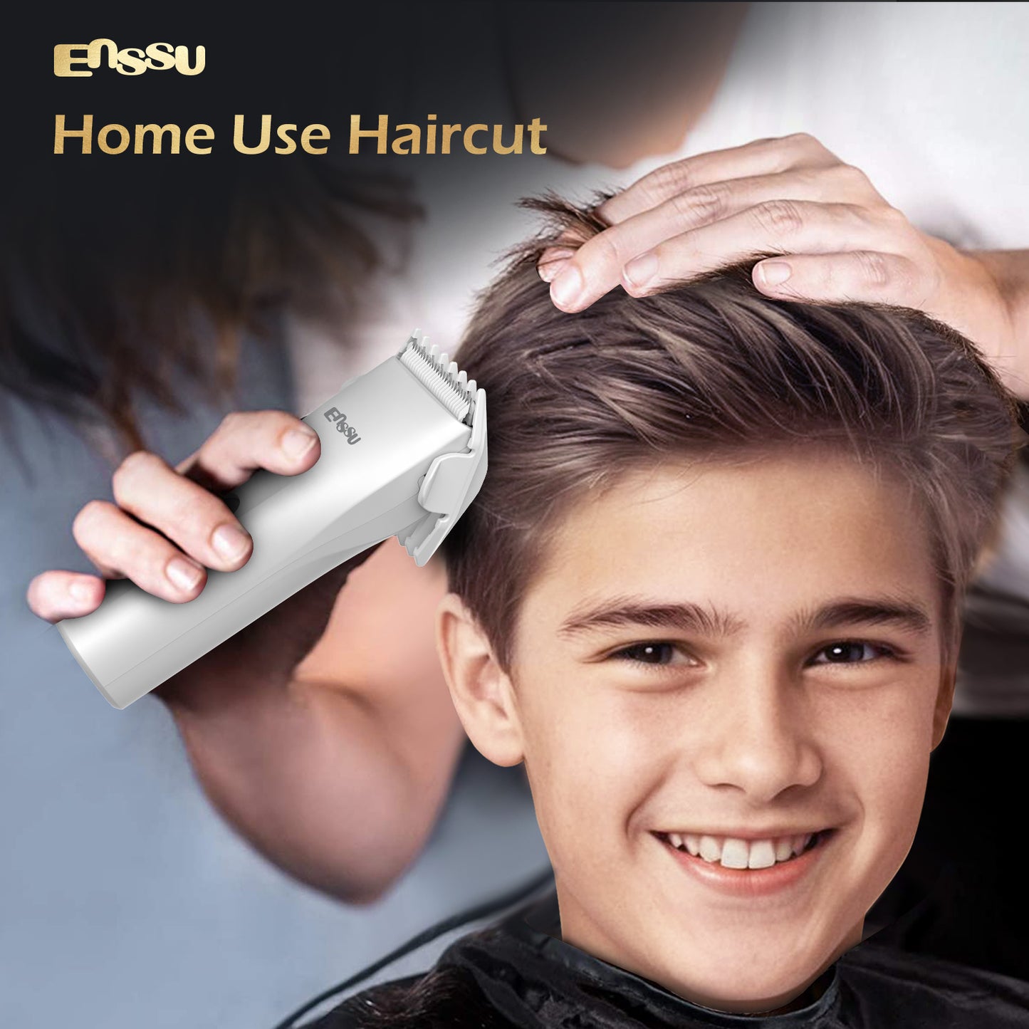 ENSSU Mini Electric Hair Clipper – IPX7 Waterproof with Ceramic Safe Blade