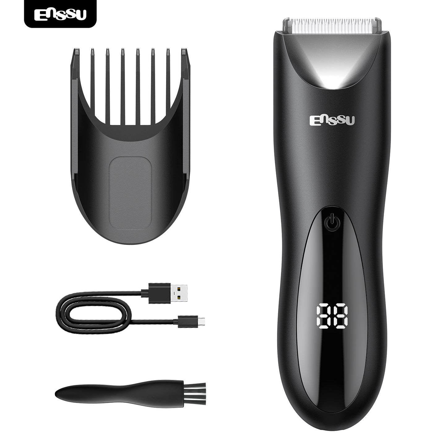 6000 RPM High-Power Electric Hair Clipper with Spotlight for Adults