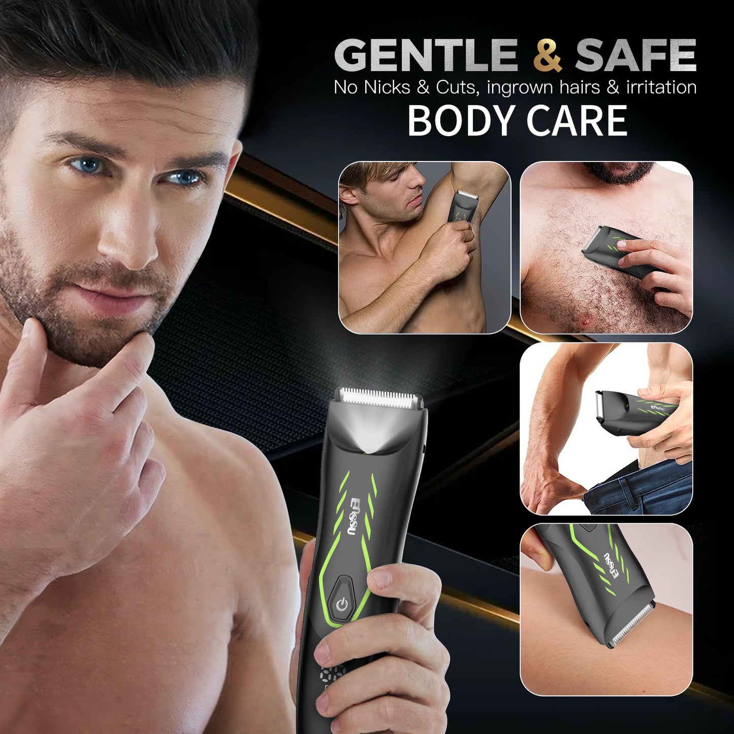 Professional Hair Clippers Electric Men's Body Hair Trimmers BLADELOCK cut-preventing blade Waterproof Hair Clippers Men