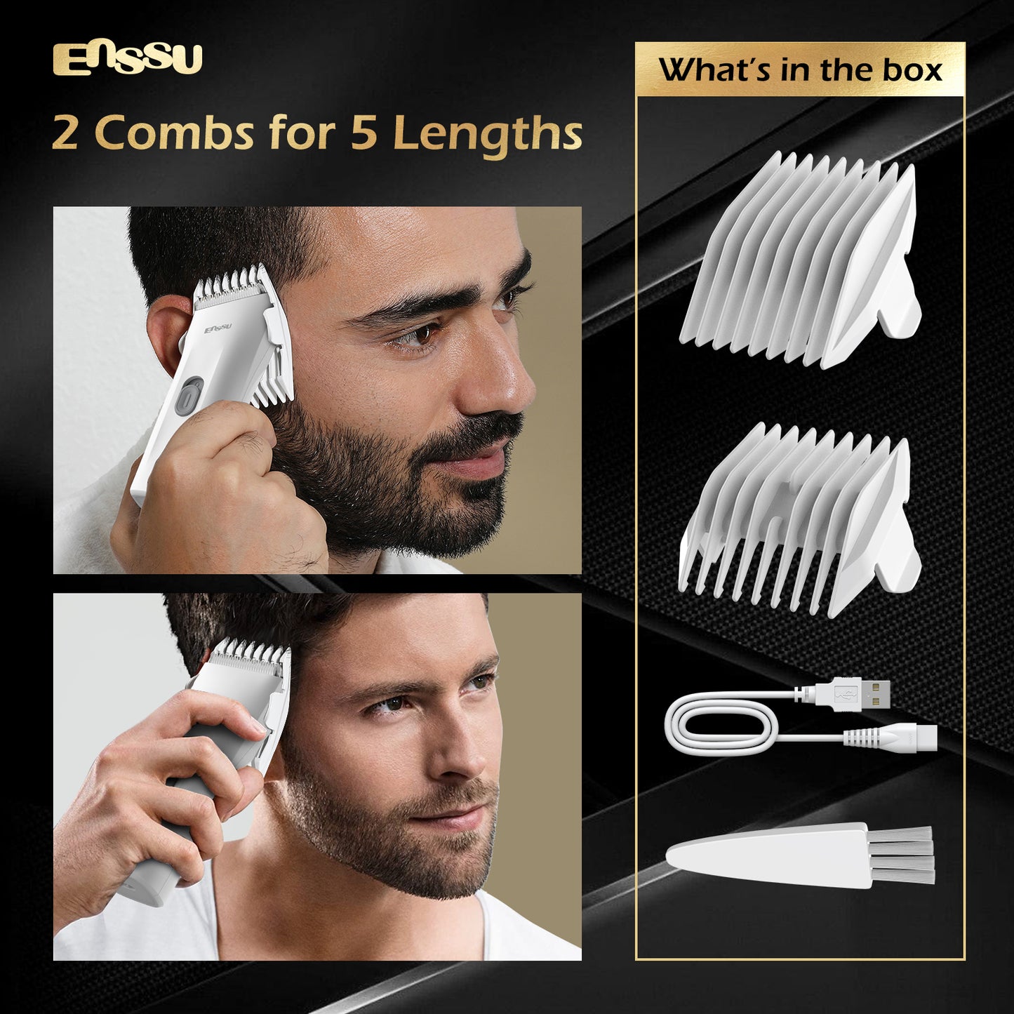 ENSSU Mini Electric Hair Clipper – IPX7 Waterproof with Ceramic Safe Blade