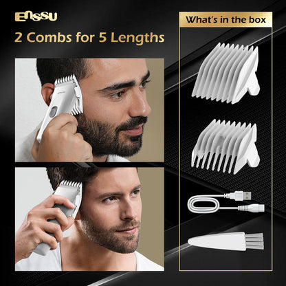 ENSSU Mini Electric Hair Clipper – IPX7 Waterproof with Ceramic Safe Blade