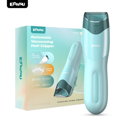 ENSSU Auto-Vacuum Baby Hair Clipper – Safe Ceramic Blade, IPX7 Waterproof