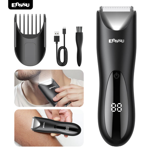 6000 RPM High-Power Electric Hair Clipper with Spotlight for Adults